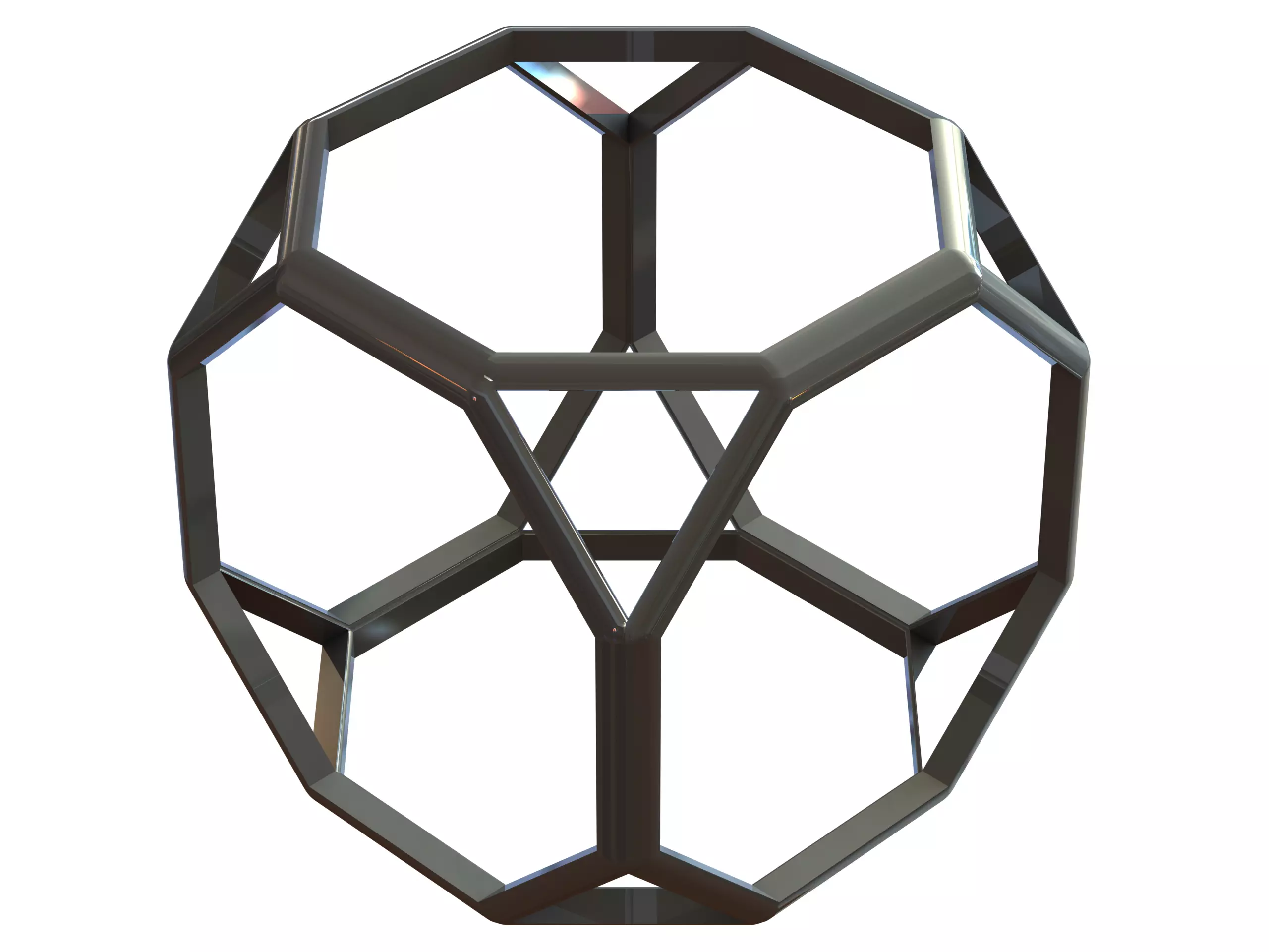 Wireframe Shape Truncated Cube 3D print model_0
