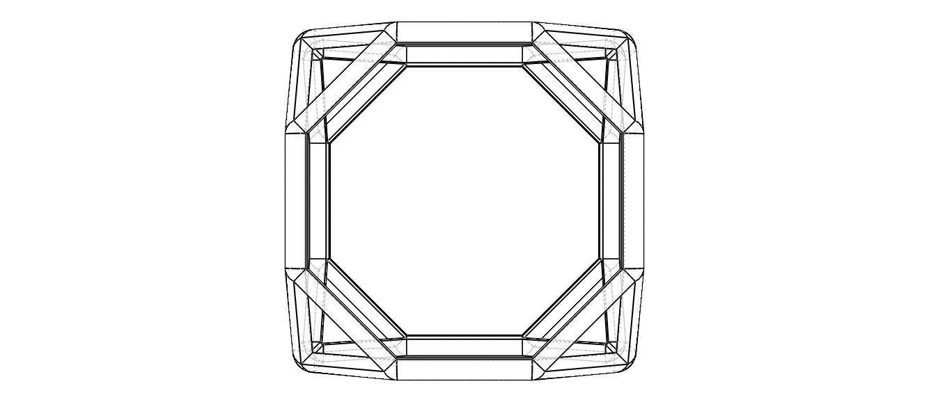 Wireframe Shape Truncated Cube 3D print model_39
