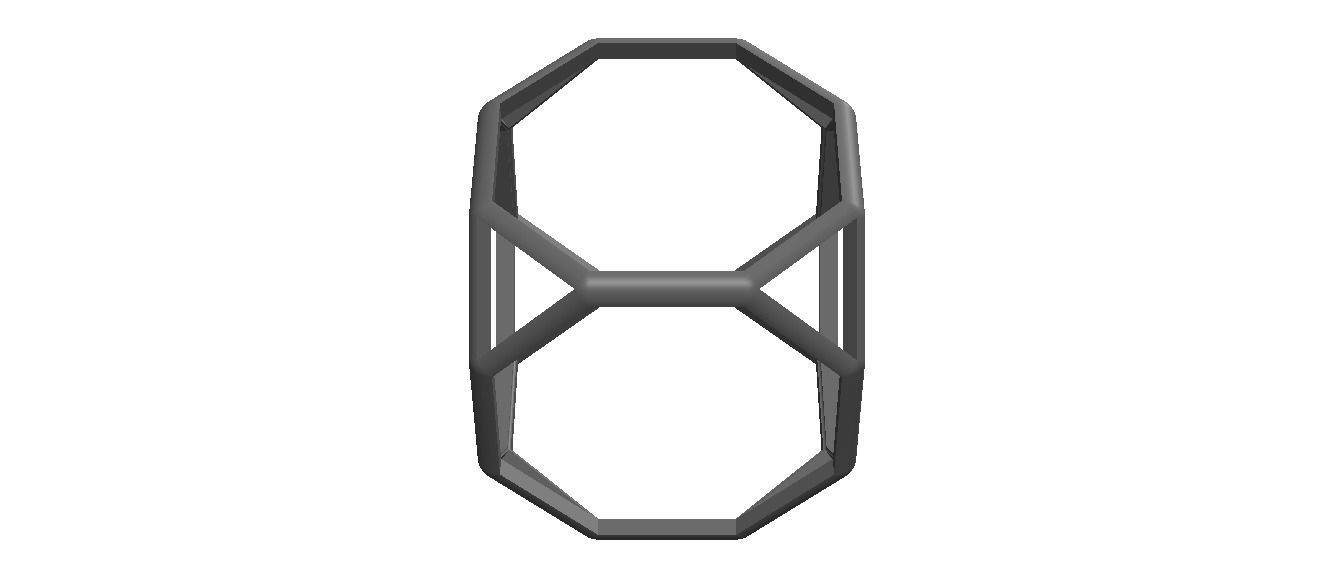 Wireframe Shape Truncated Cube 3D print model_29