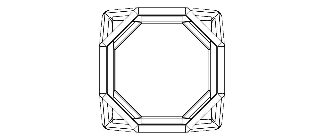 Wireframe Shape Truncated Cube 3D print model_38