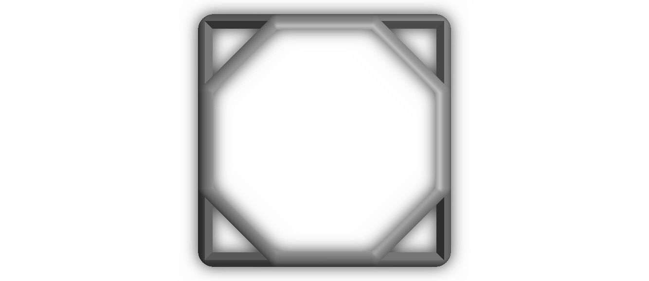 Wireframe Shape Truncated Cube 3D print model_17