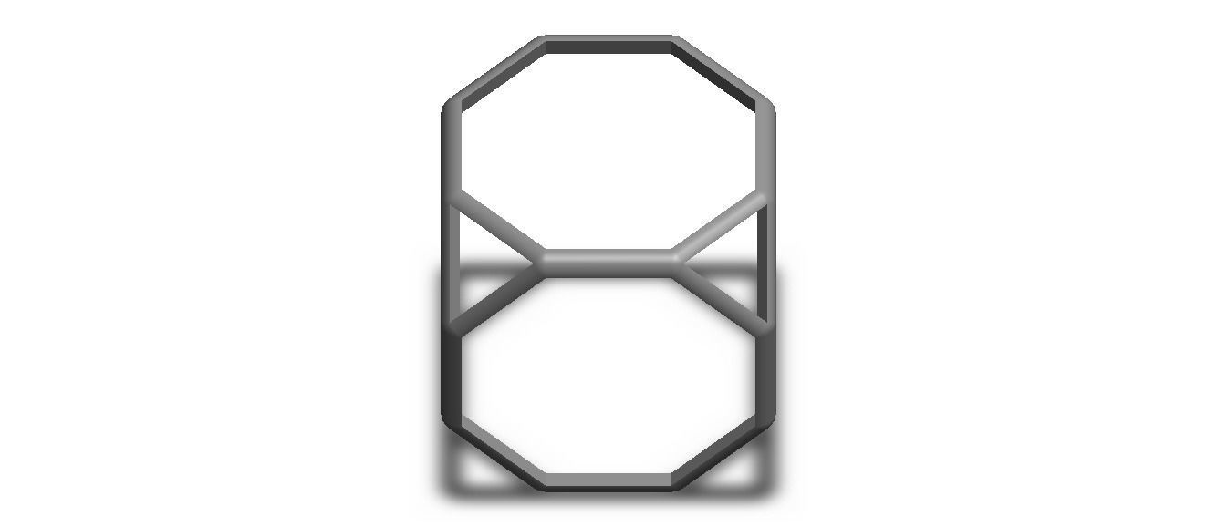 Wireframe Shape Truncated Cube 3D print model_21