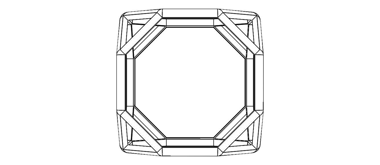 Wireframe Shape Truncated Cube 3D print model_22