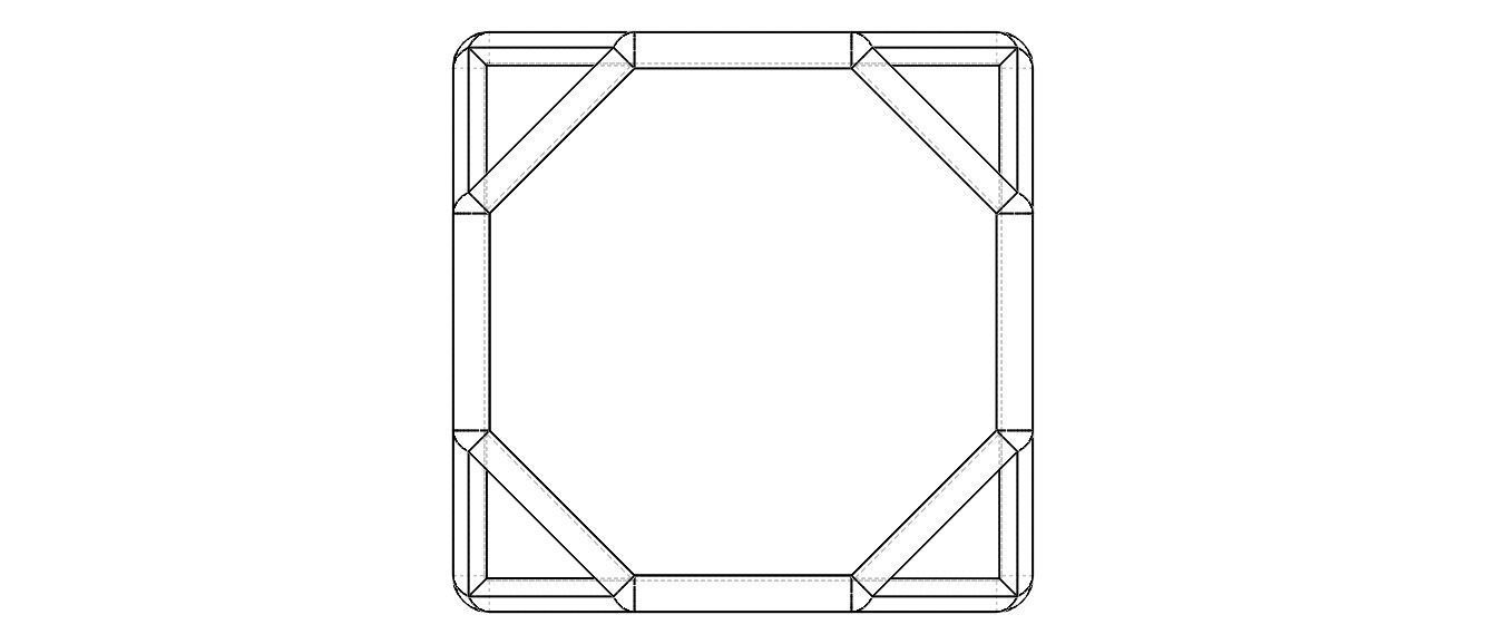 Wireframe Shape Truncated Cube 3D print model_15