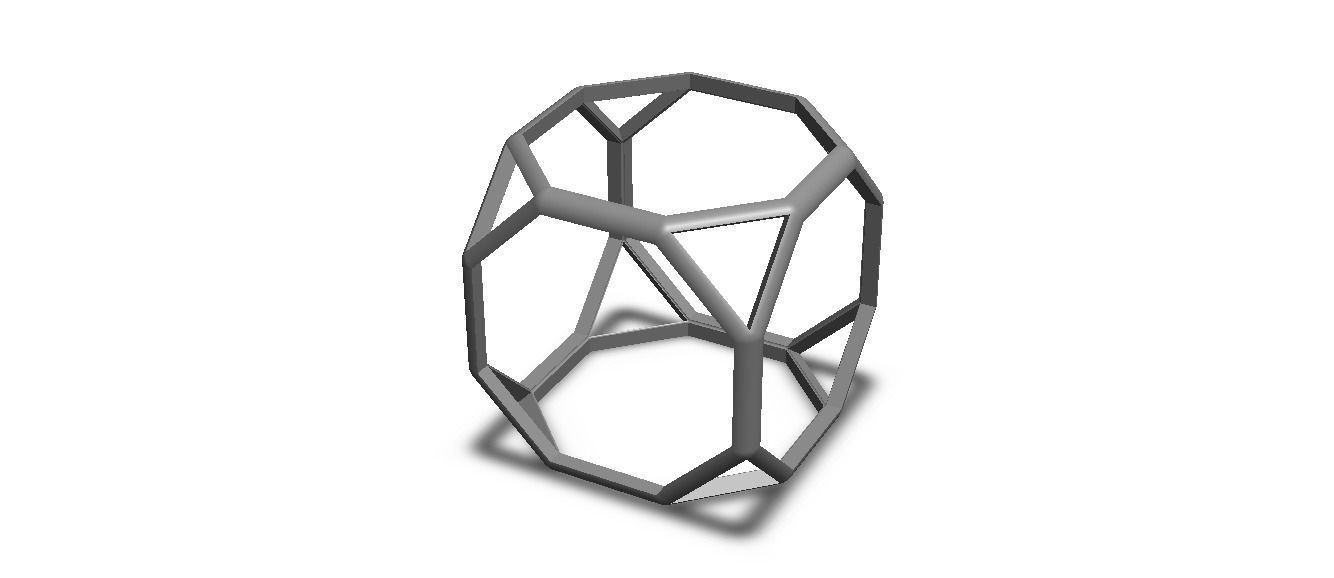 Wireframe Shape Truncated Cube 3D print model_13