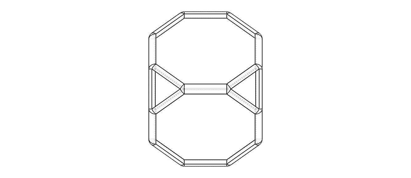 Wireframe Shape Truncated Cube 3D print model_19