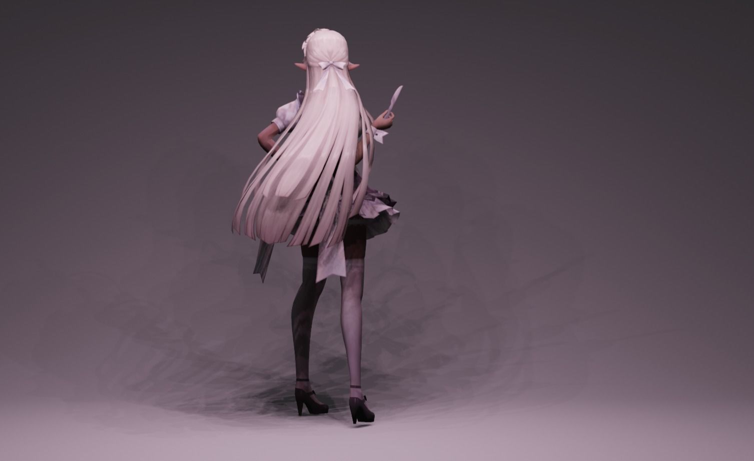 Anime Character - Unique 4 3D model_4