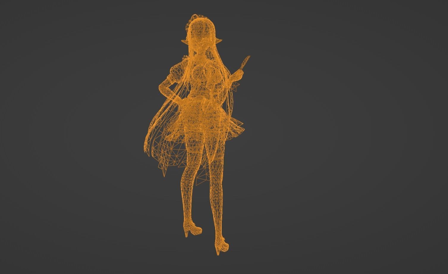 Anime Character - Unique 4 3D model_13