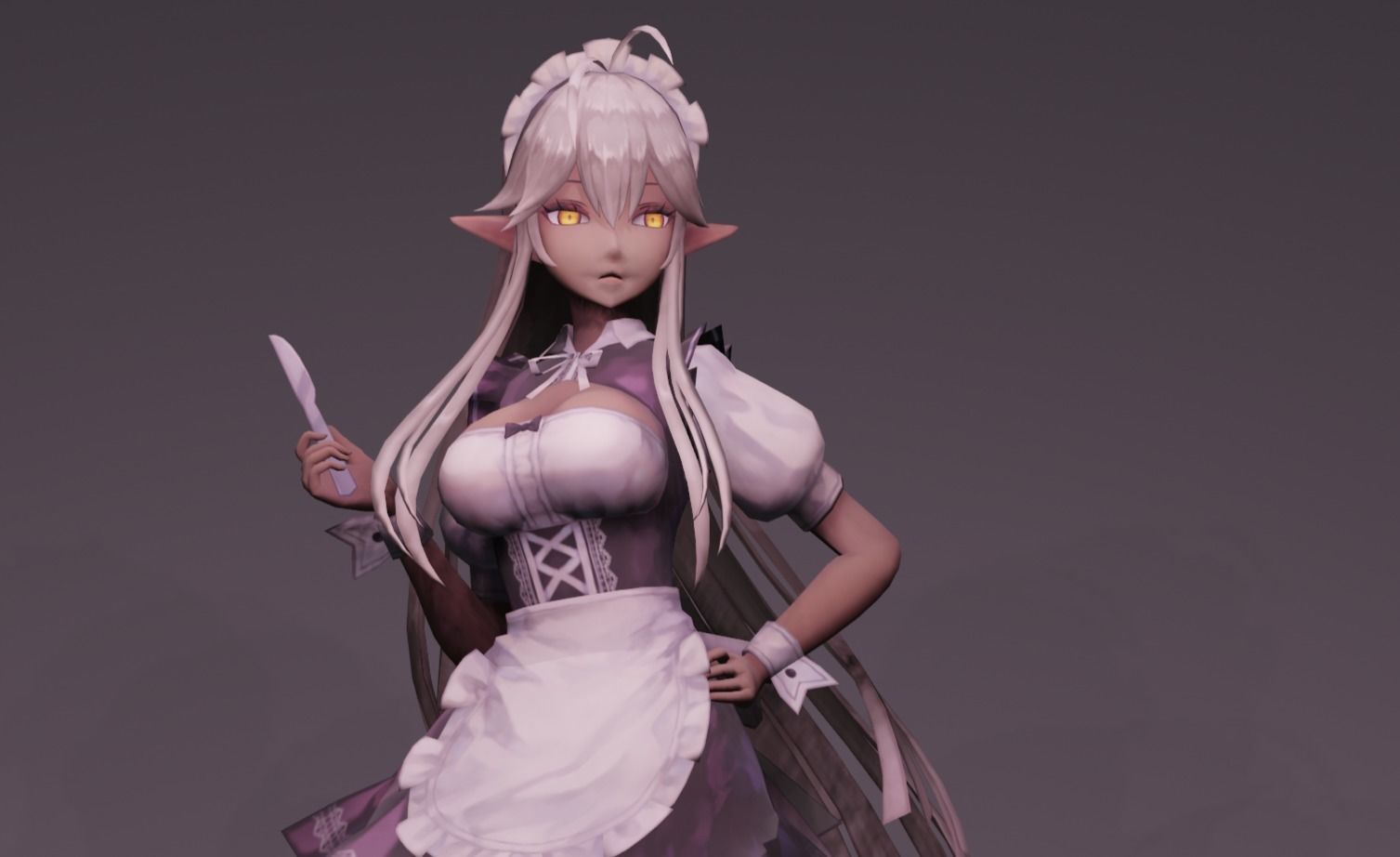 Anime Character - Unique 4 3D model_8