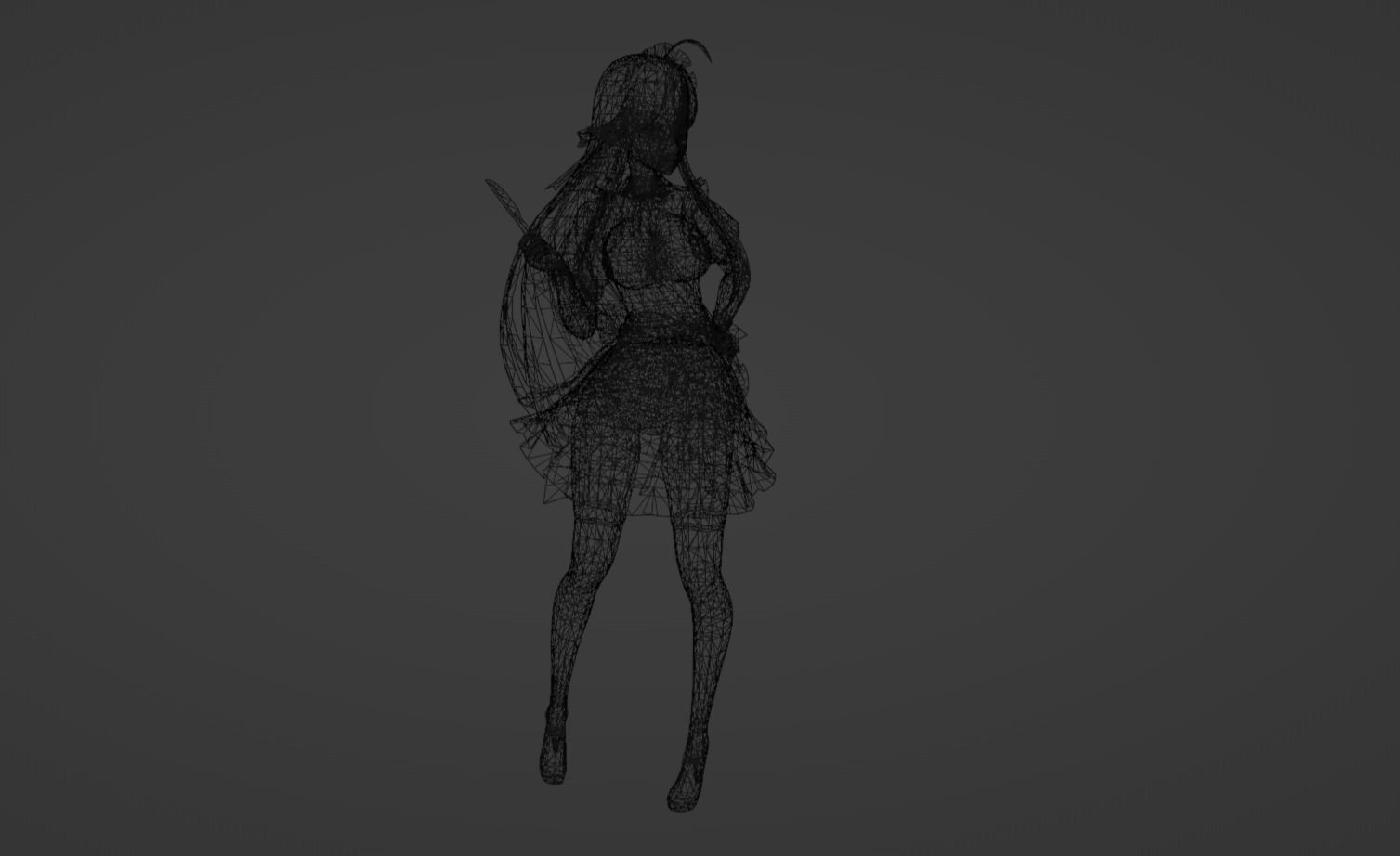 Anime Character - Unique 4 3D model_16