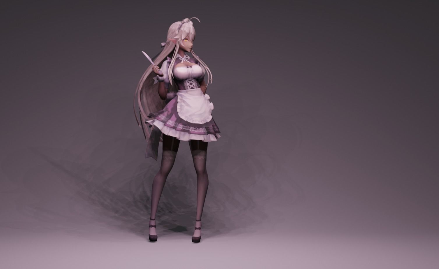 Anime Character - Unique 4 3D model_1