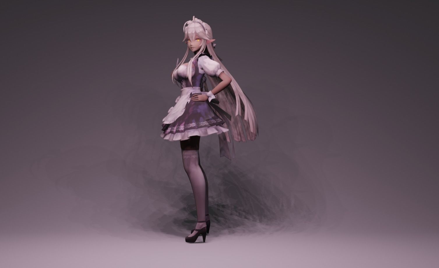 Anime Character - Unique 4 3D model_7