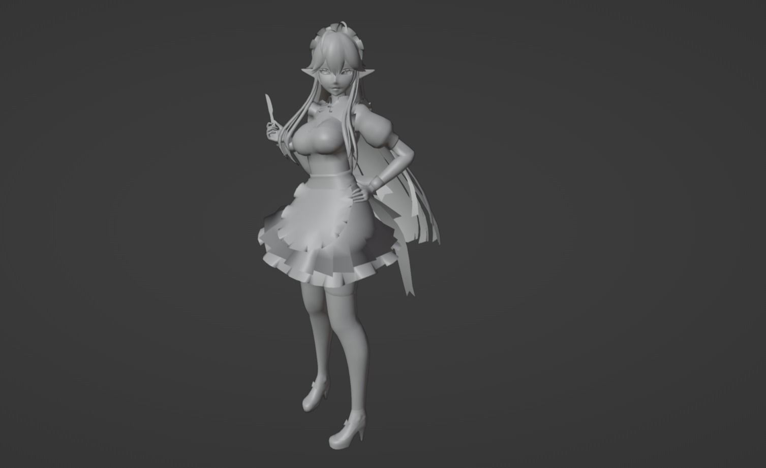Anime Character - Unique 4 3D model_10