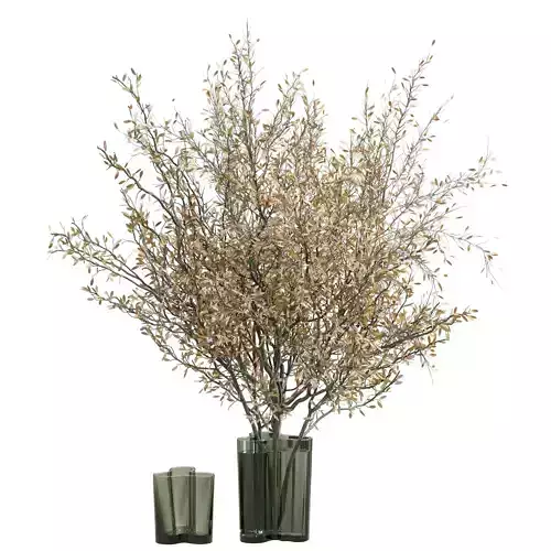 dried branch tree in dirty concrete vase - bouquet set 40