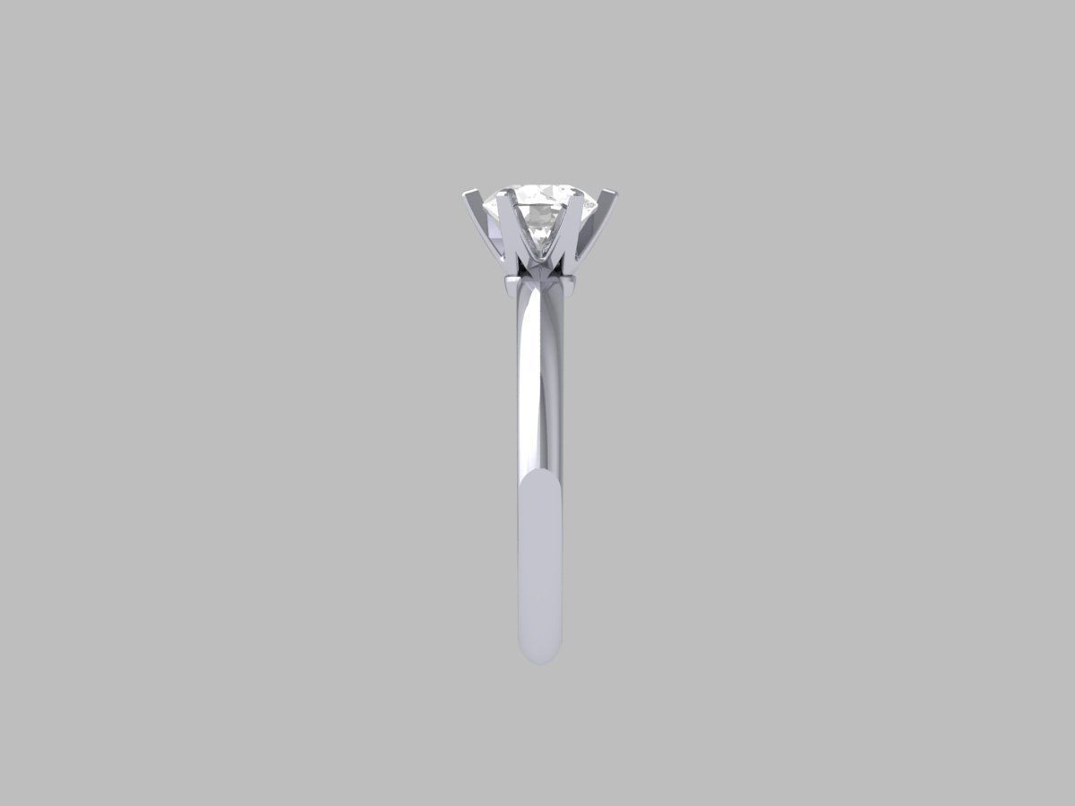 Solitaire Engagement Ring 3D print model_11