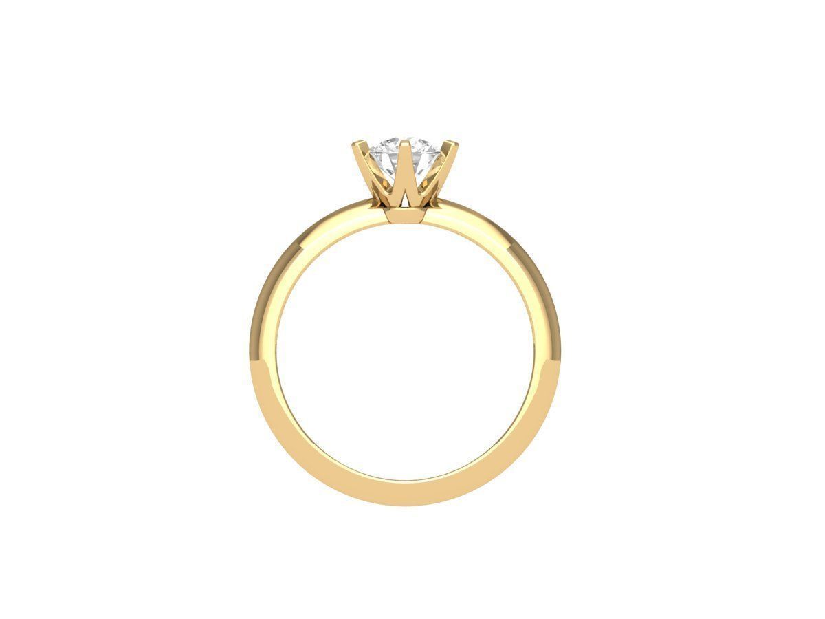 Solitaire Engagement Ring 3D print model_6