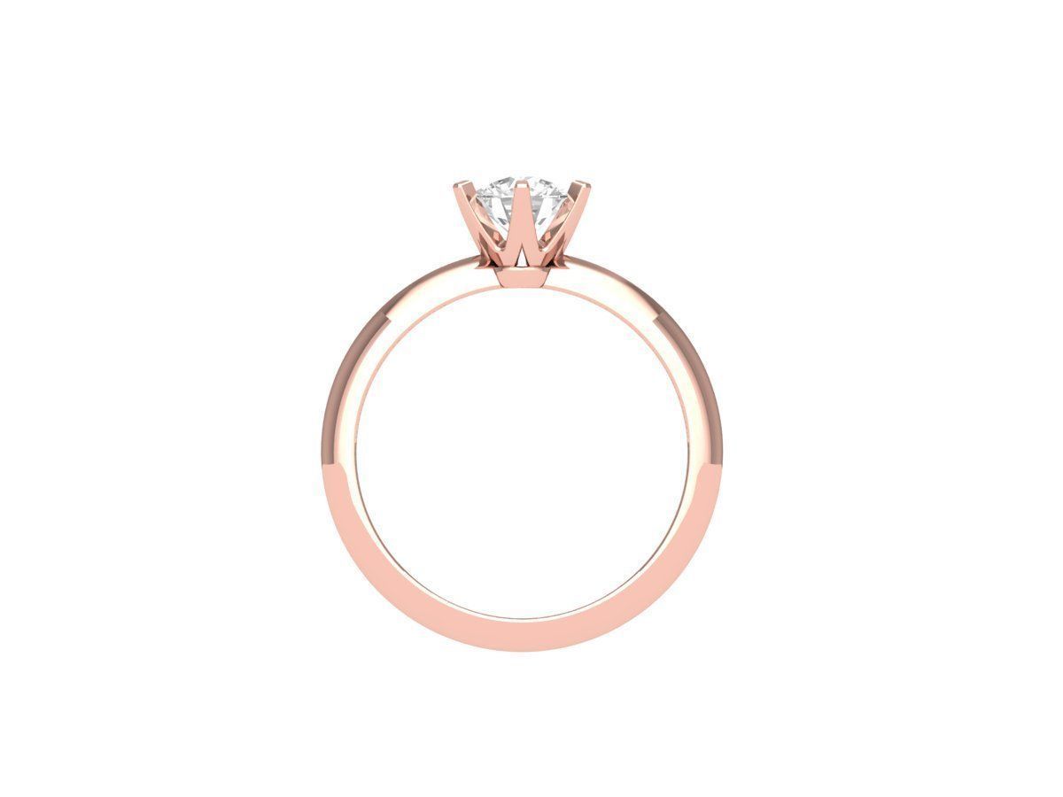 Solitaire Engagement Ring 3D print model_7