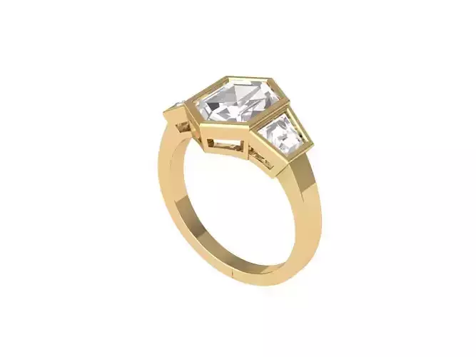 Solitair 3 Stone Ring