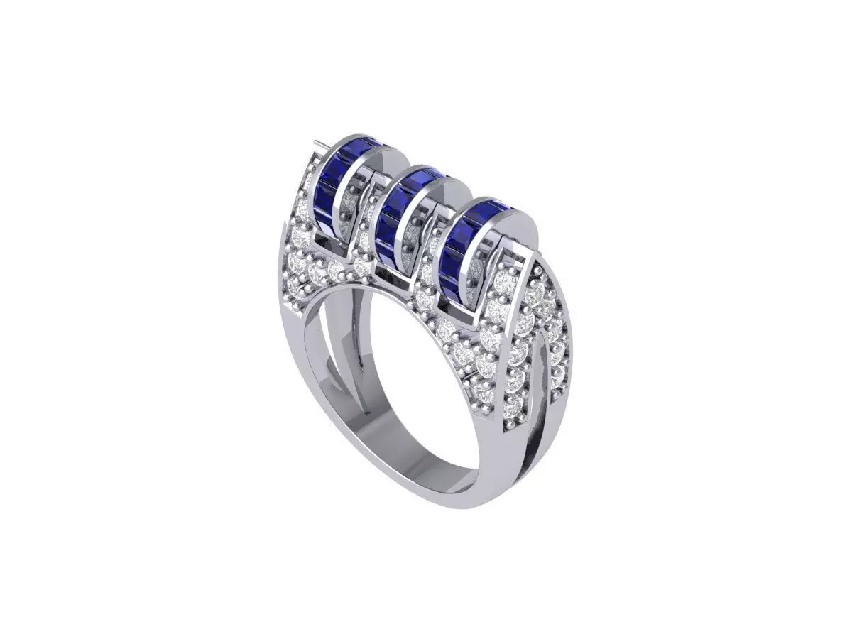 Art Deco Ring 3D print model_0