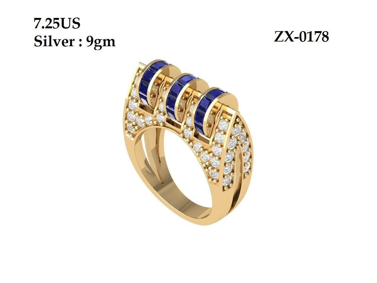 Art Deco Ring 3D print model_4