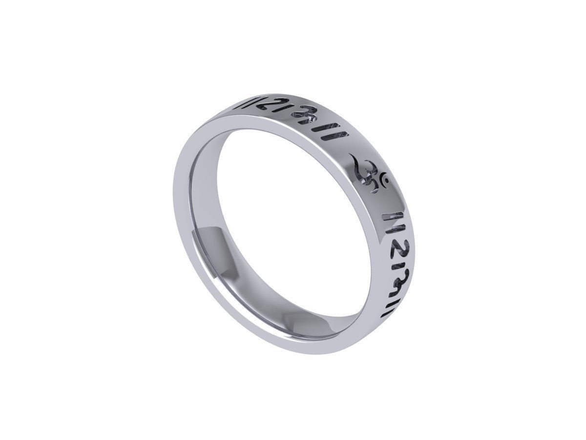 Letter Ring 3D print model_5