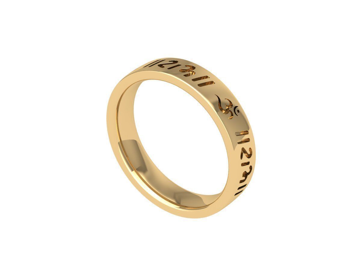 Letter Ring 3D print model_3