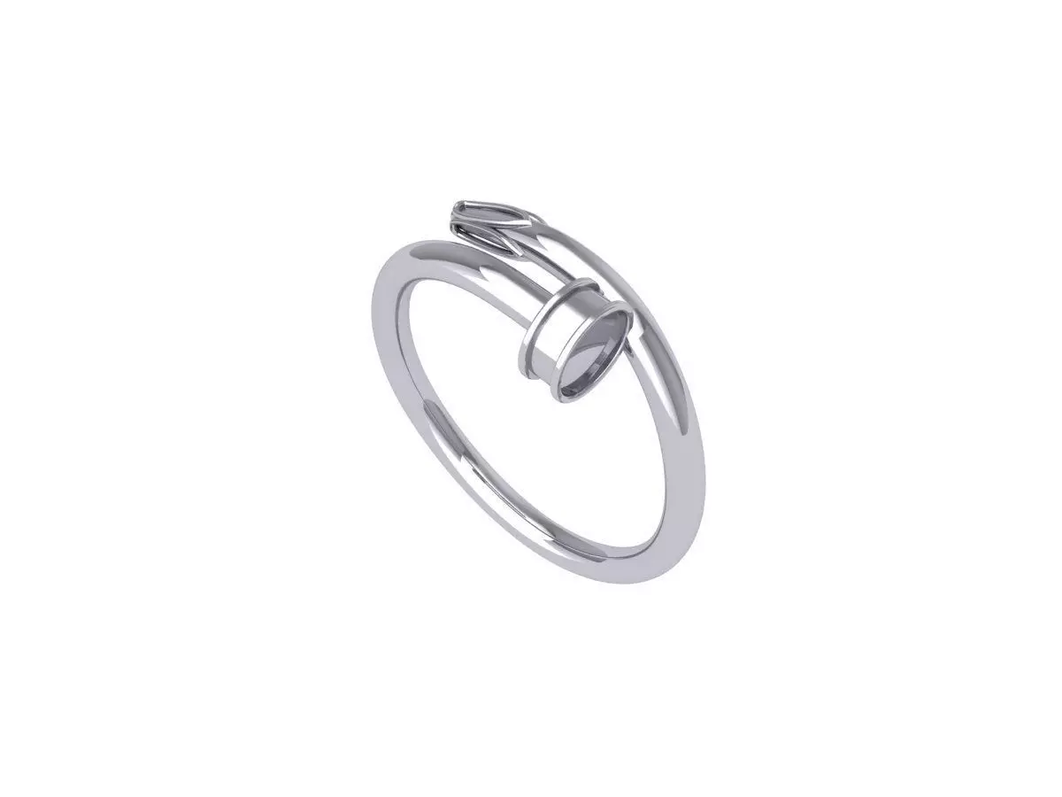 Nail Twisted Ring 3D print model