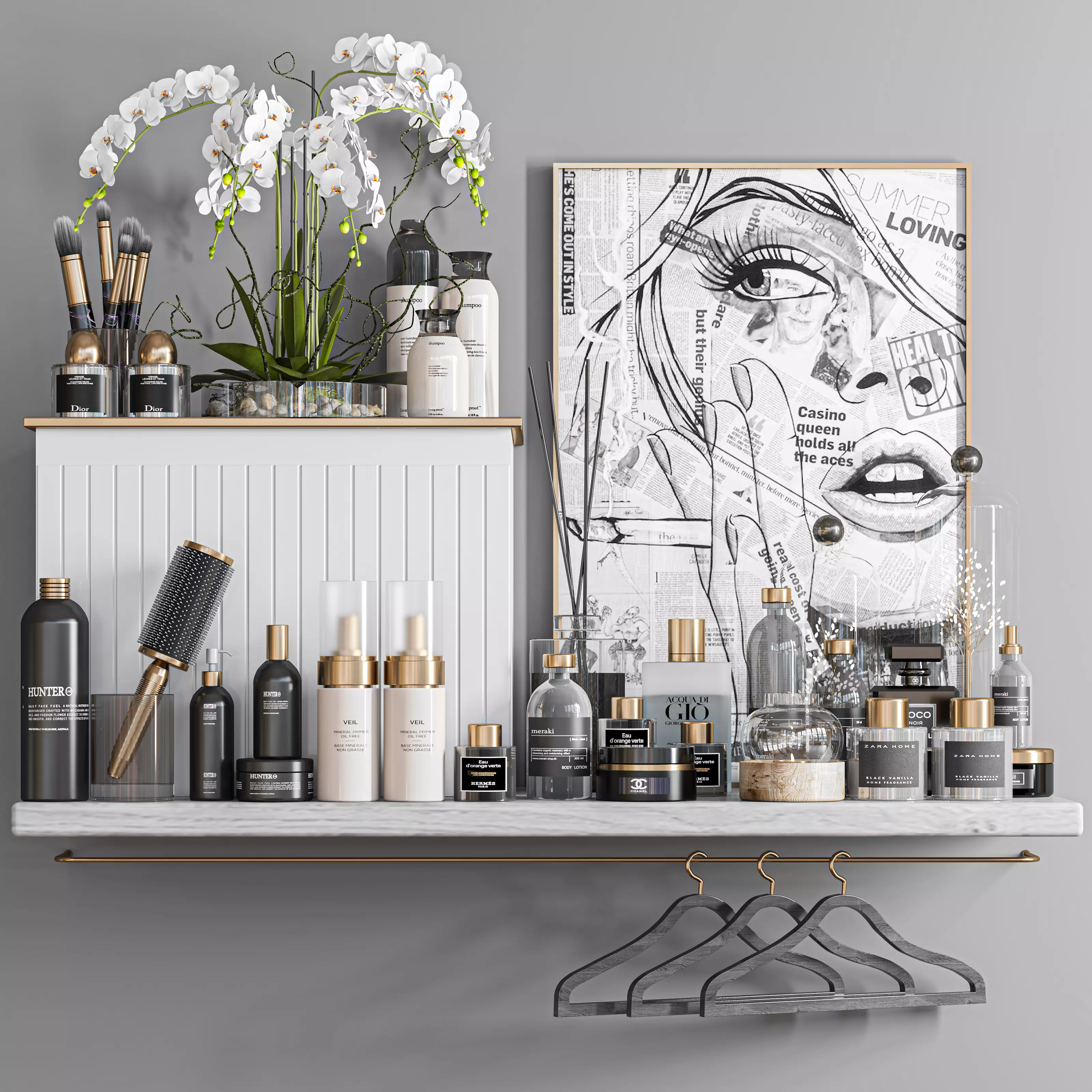 bathroom accessories 3D model