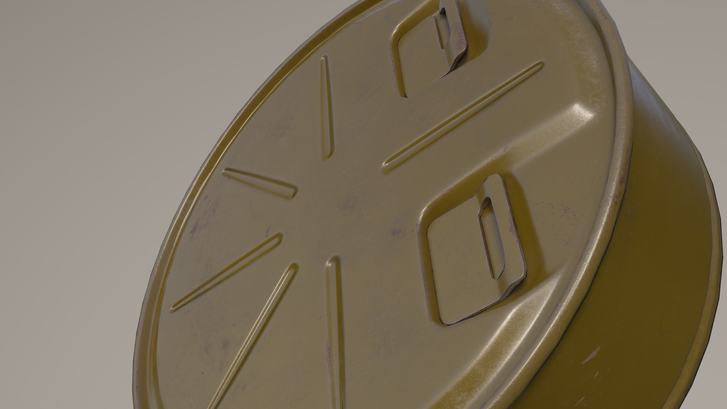 TM-72 Soviet Anti-Tank Mine Low-poly 3D model_16