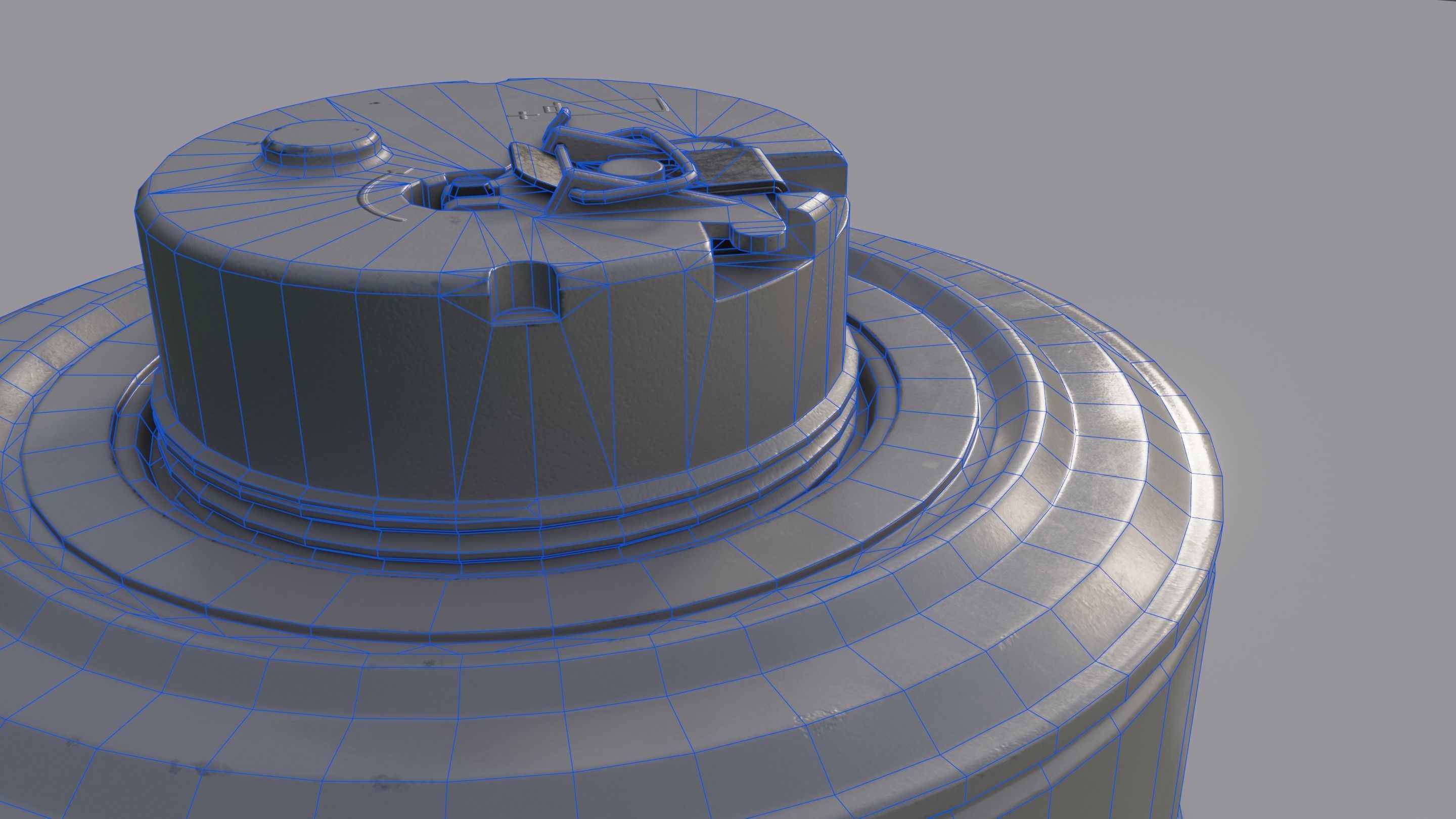 TM-72 Soviet Anti-Tank Mine Low-poly 3D model_18