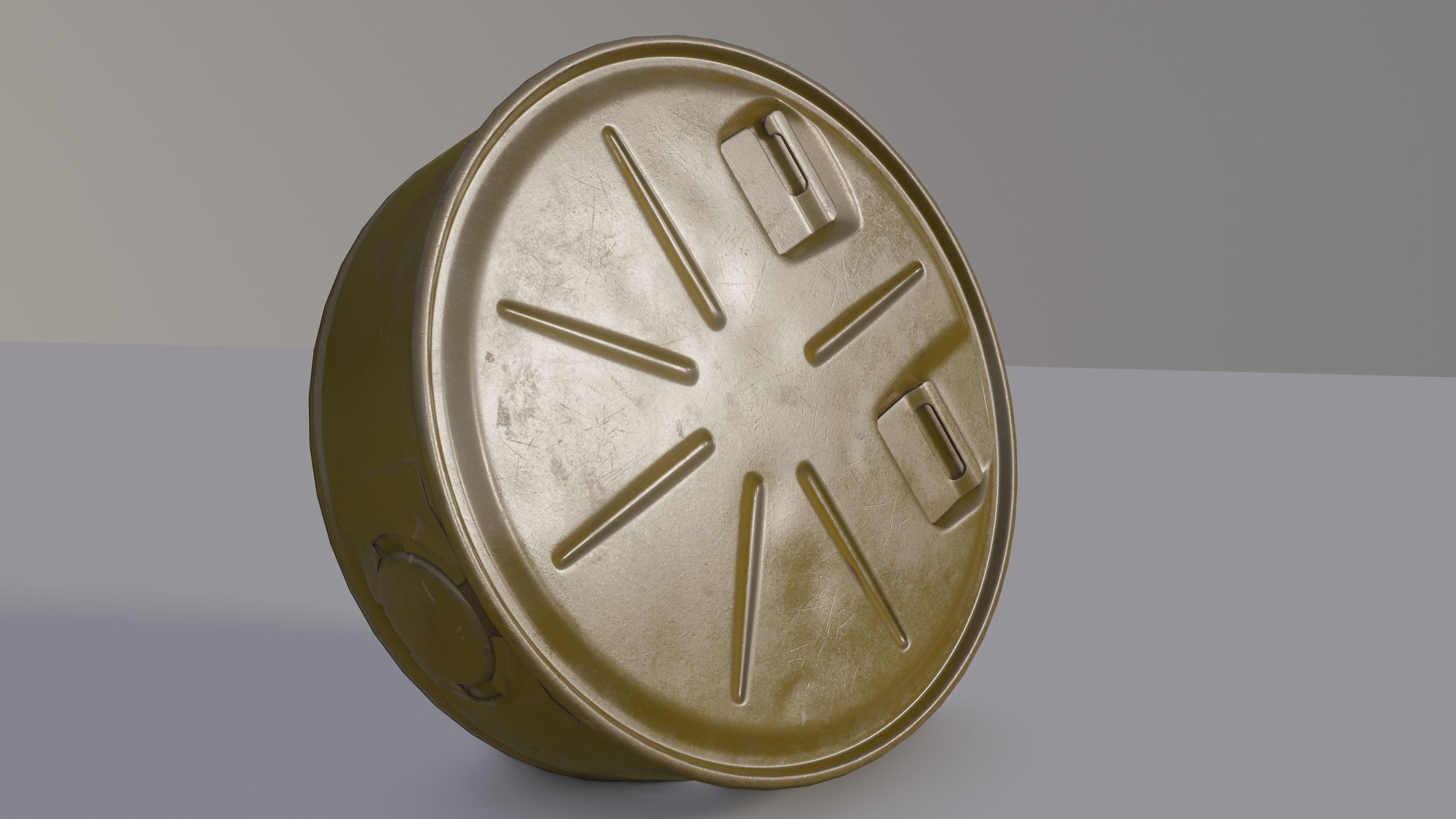 TM-72 Soviet Anti-Tank Mine Low-poly 3D model_15