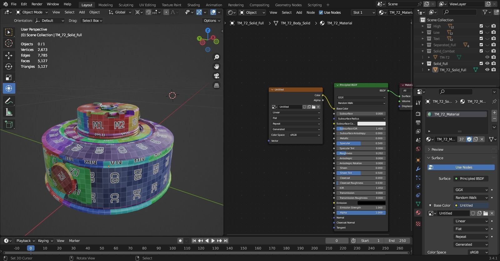 TM-72 Soviet Anti-Tank Mine Low-poly 3D model_25