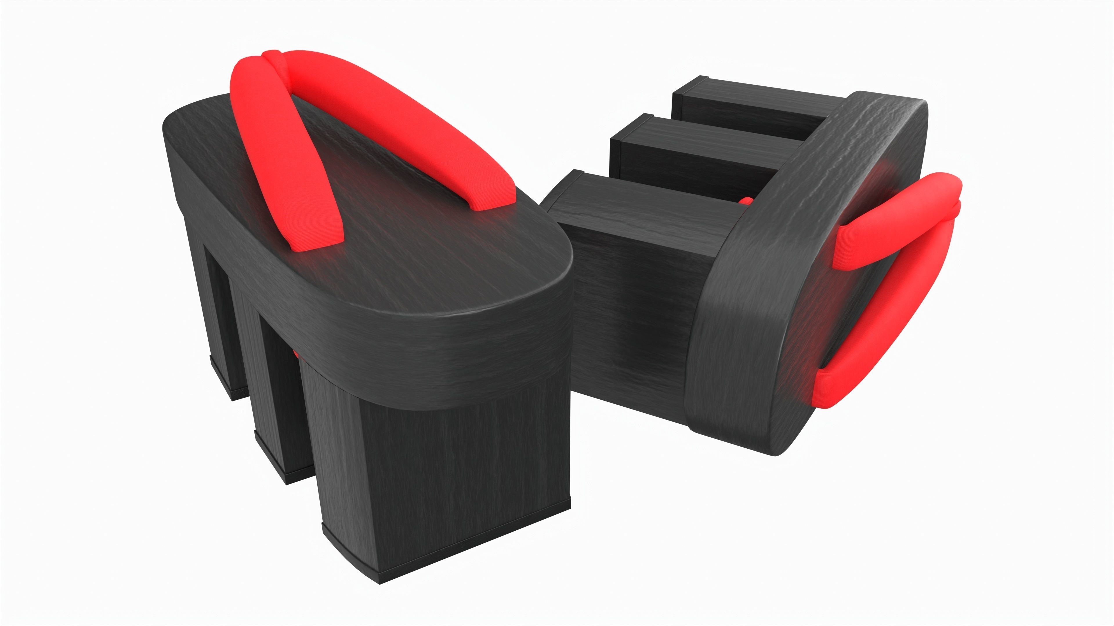 Japanese Geta Wooden Sandals 02 3D model_1