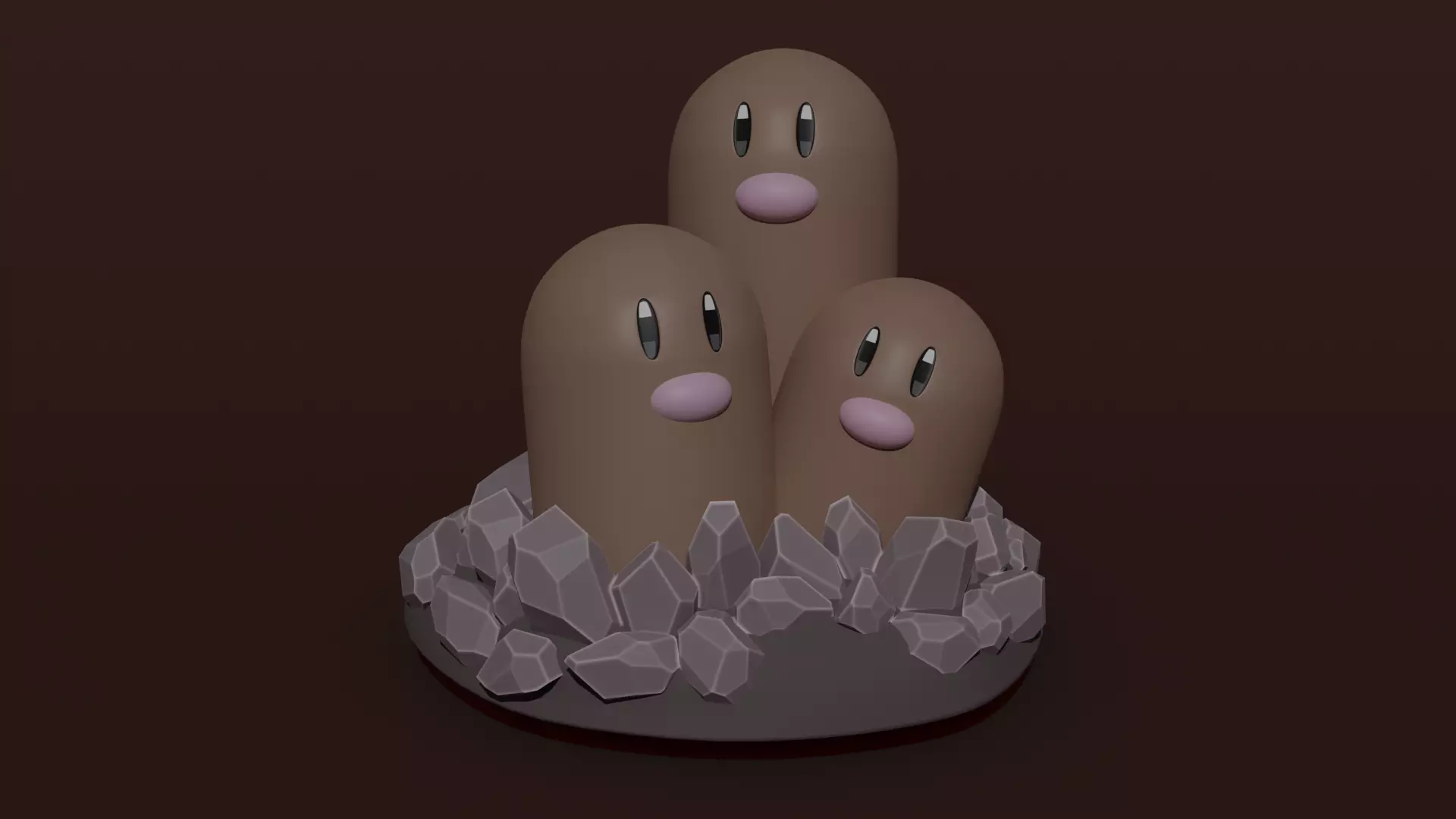 Dugtrio - Pokemon 51 Free 3D print model