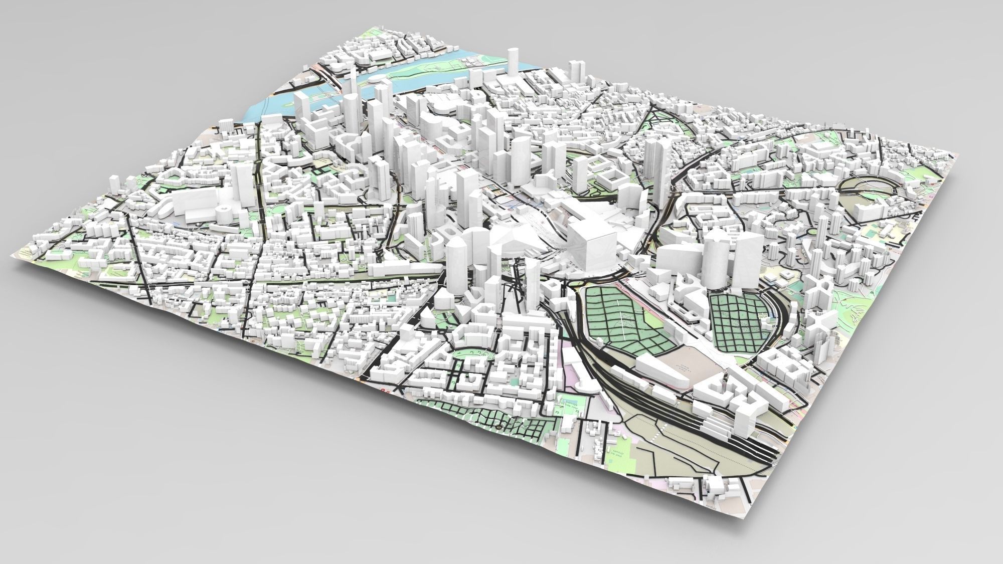 Cityscape Paris France fragment city 3D model_5