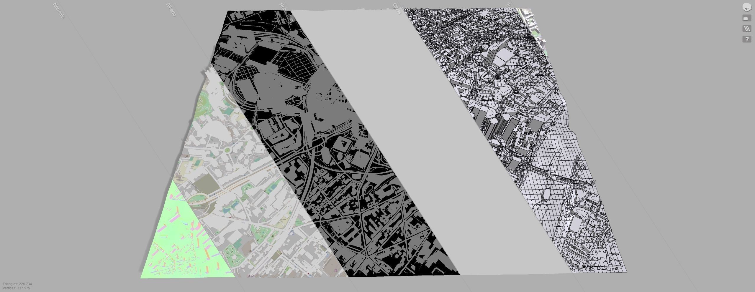 Cityscape Paris France fragment city 3D model_19