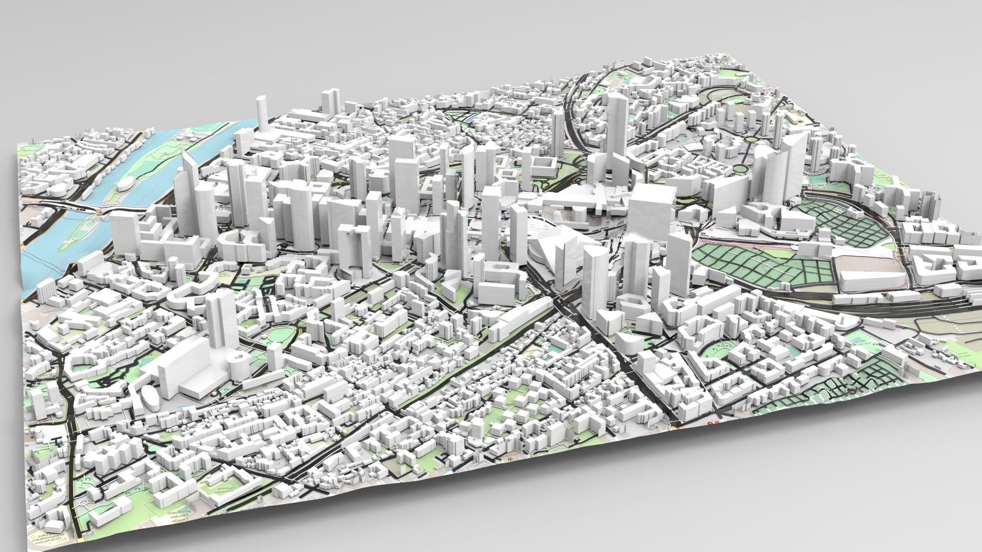 Cityscape Paris France fragment city 3D model_2