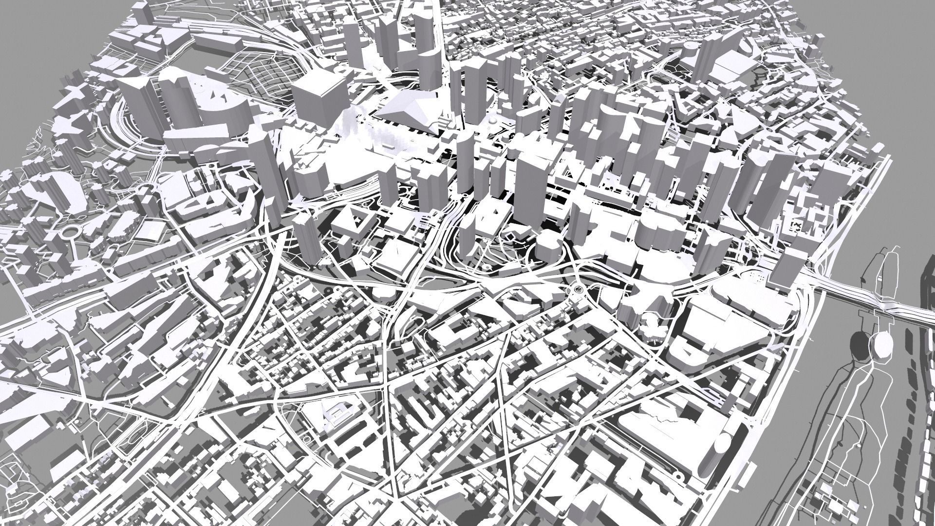 Cityscape Paris France fragment city 3D model_14