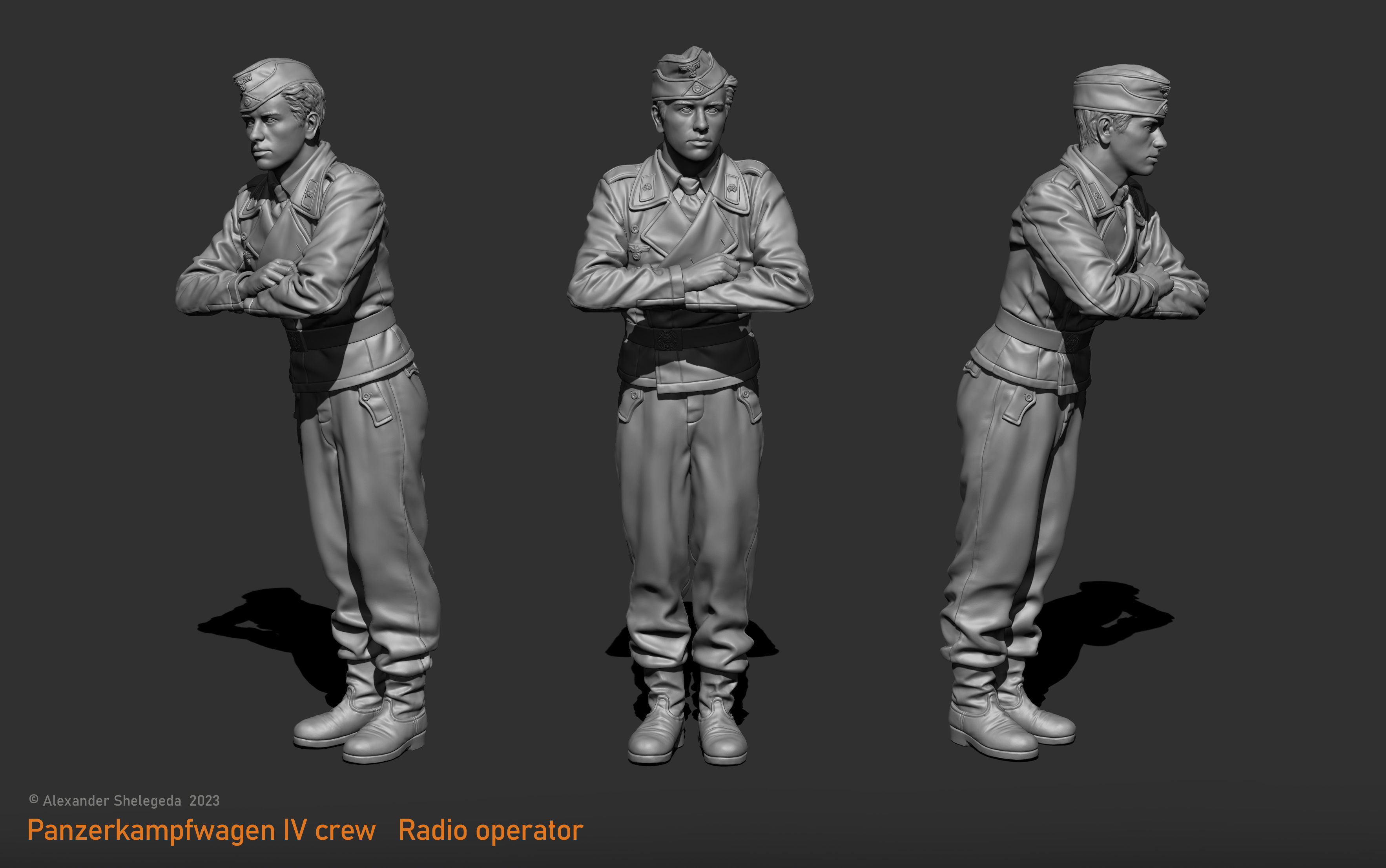 German Tank Crew 1 35 Scale 3D print model_17
