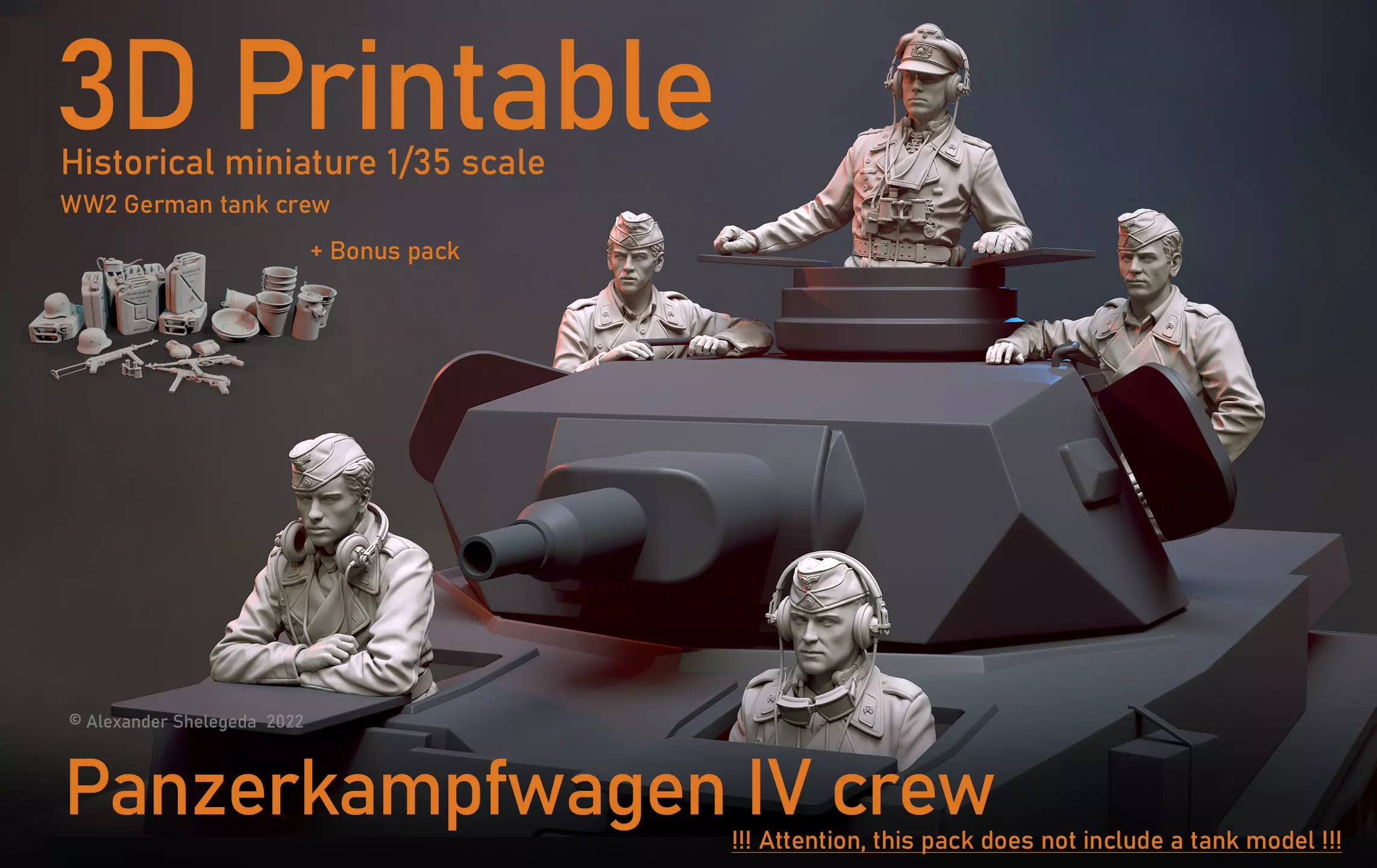 German Tank Crew 1 35 Scale 3D print model_0