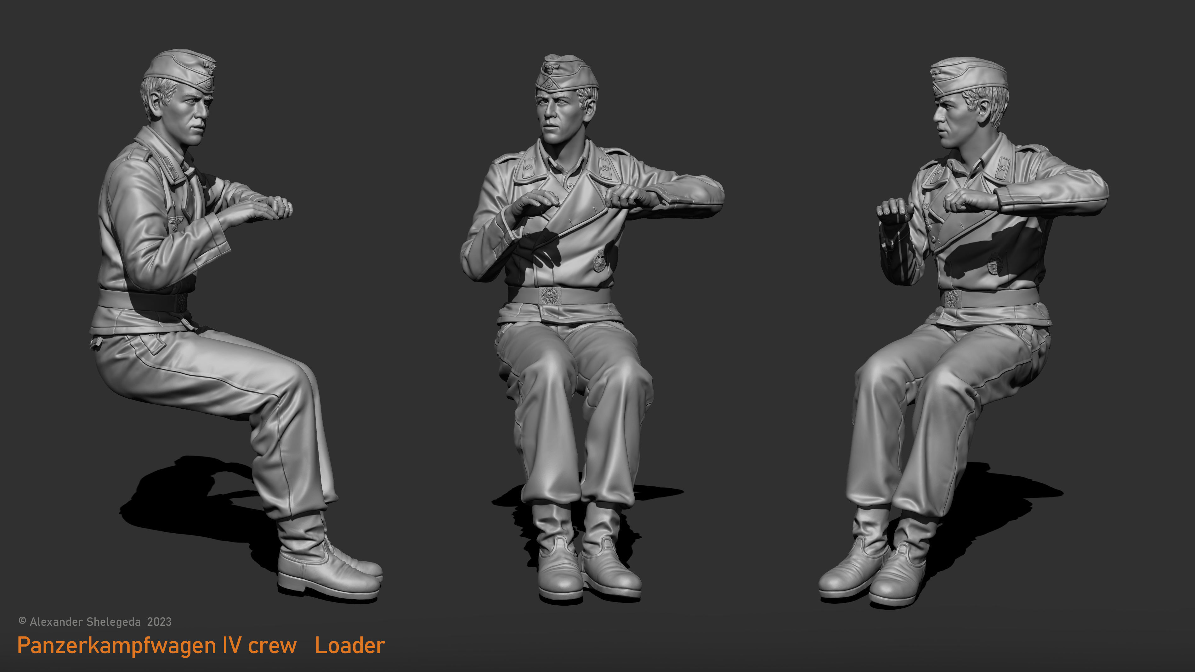 German Tank Crew 1 35 Scale 3D print model_14