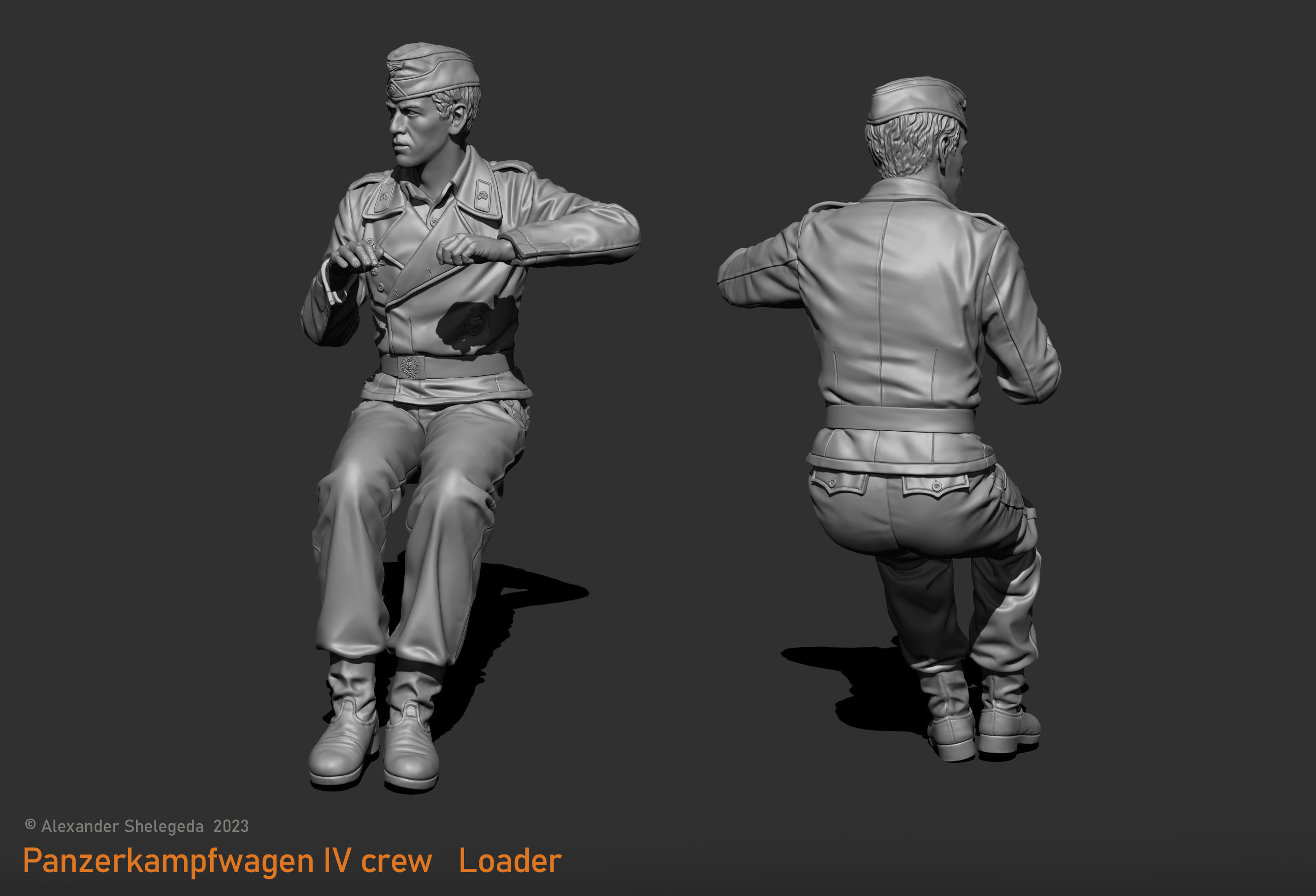 German Tank Crew 1 35 Scale 3D print model_15