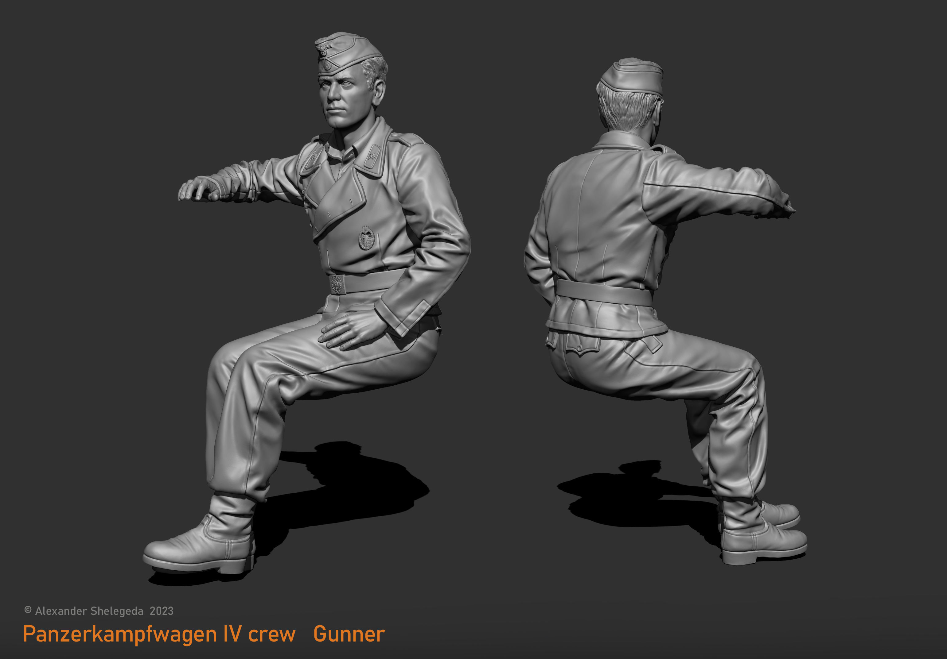 German Tank Crew 1 35 Scale 3D print model_13