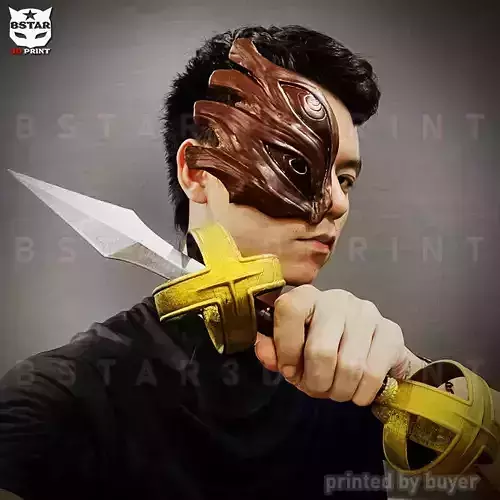 Sukuna Mask With Kumatoke Cursed Tool - Jujutsu Kaisen Cosplay 3D Model Collection