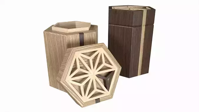Japanese Kumiko Tea Box