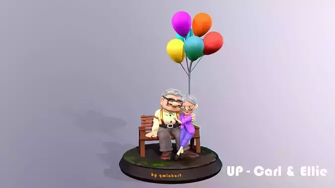 CARL AND ELLIE - STL FOR 3D PRINTING 3D print model