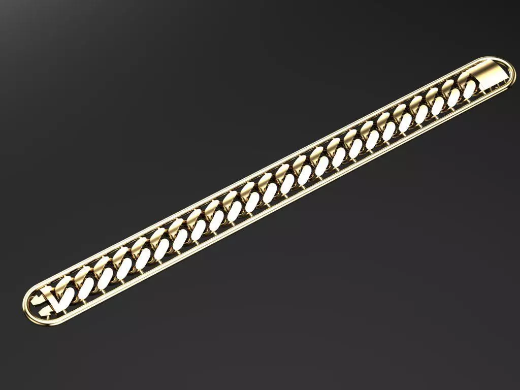 hollow miami cuban braclet 3D print model