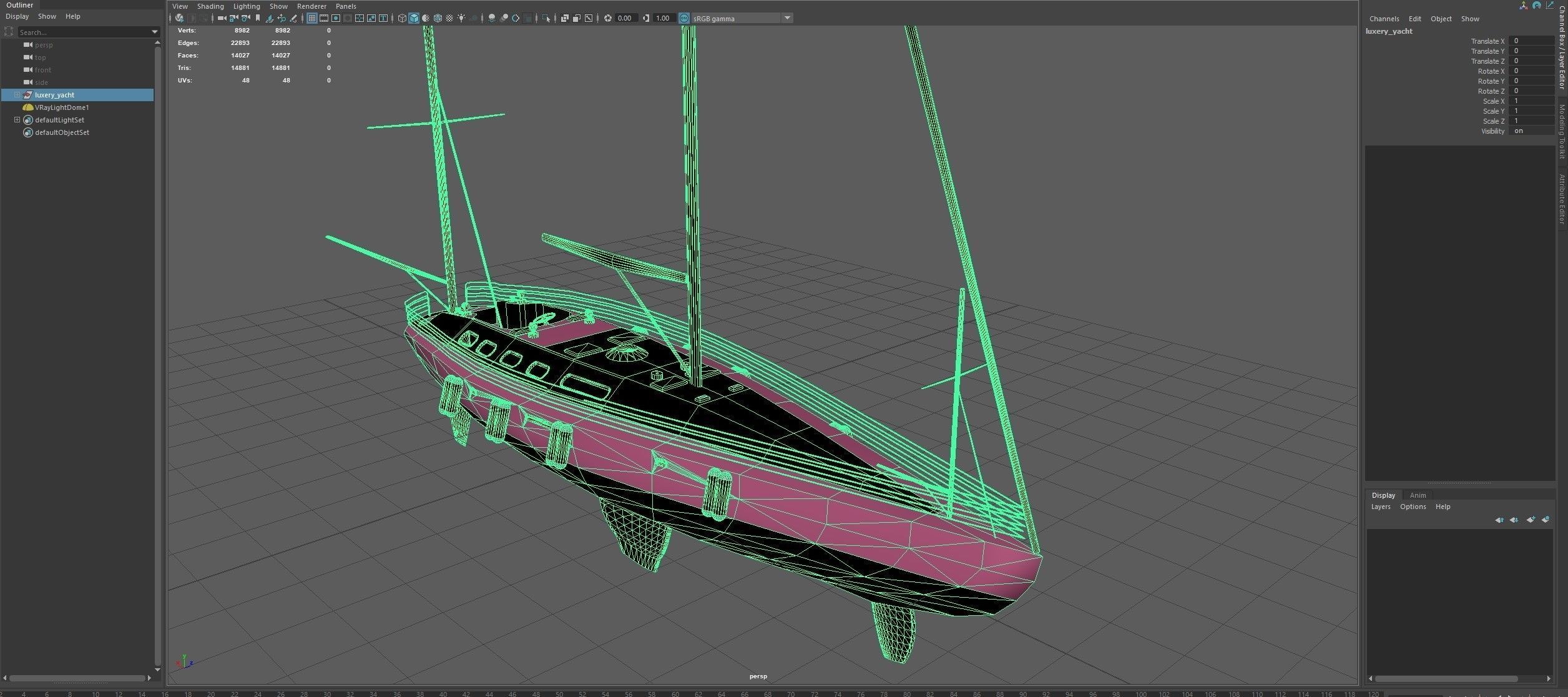 Luxury Yacht 3D model_5