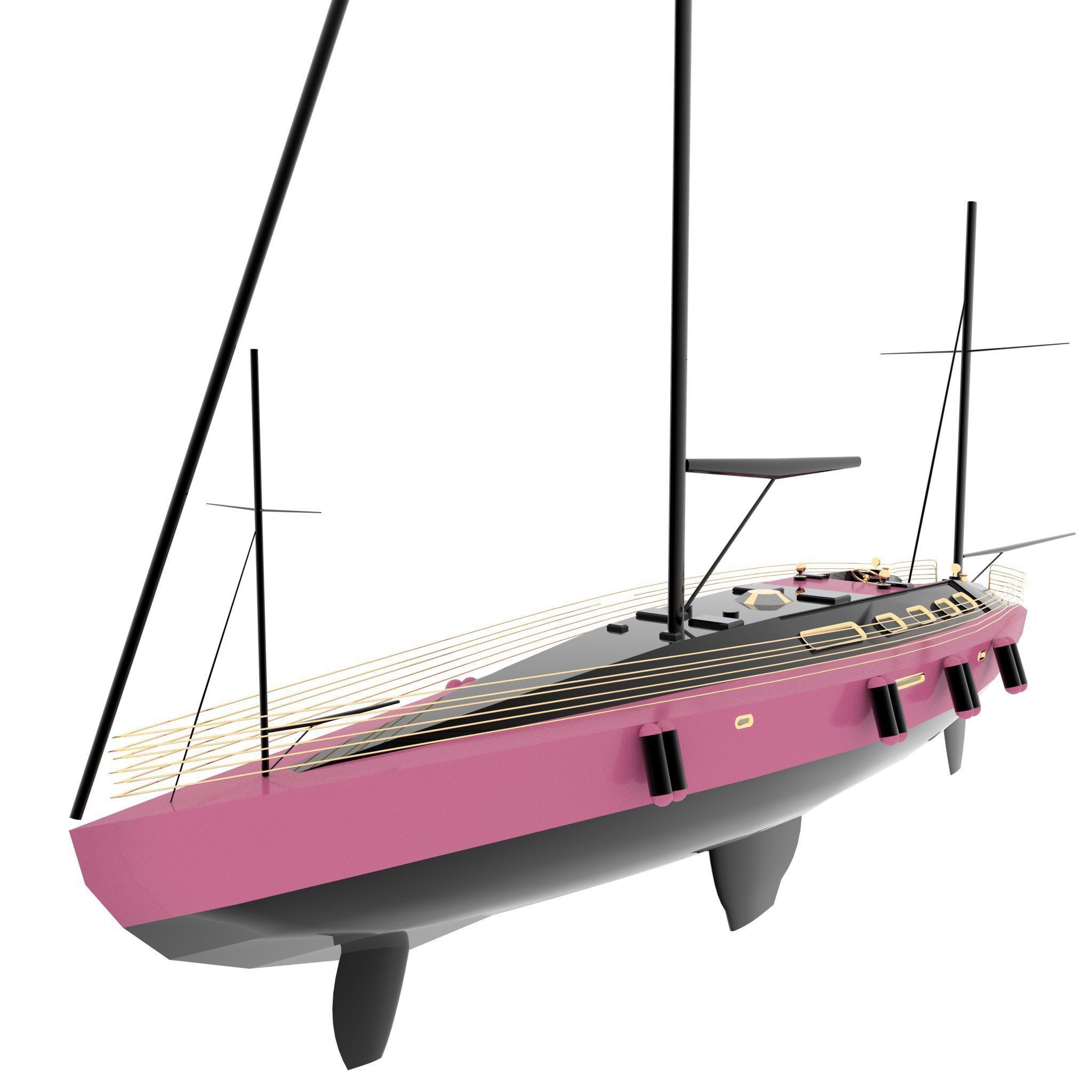Luxury Yacht 3D model_6