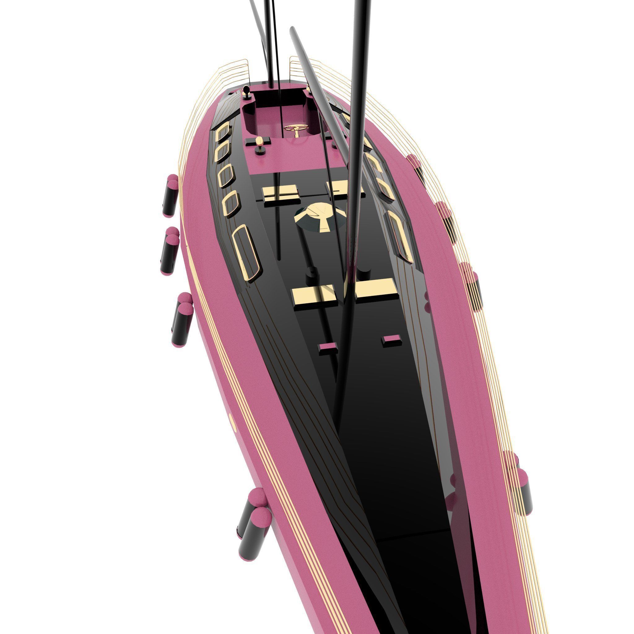 Luxury Yacht 3D model_12